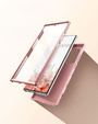 Etui do Samsung Galaxy S22 Ultra, Suritch Full Body Marble, różowe