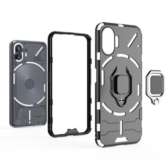 Etui do Nothing Phone 2, Kickstand Ring, czarne