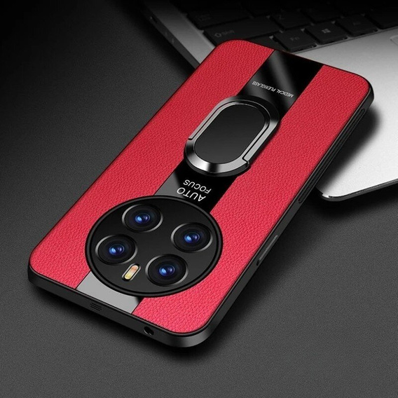 Etui do Realme 12 Pro 5G / 12 Pro+ 5G, Leather Kickstand Ring, czerwone