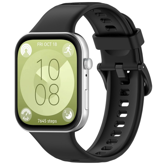 Pasek Silikonowy do Huawei Watch Fit 4 / 4 Pro / 3, Czarny