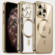 Etui do iPhone 11 Pro, Electro MagSafe, złote + Szkło na ekran