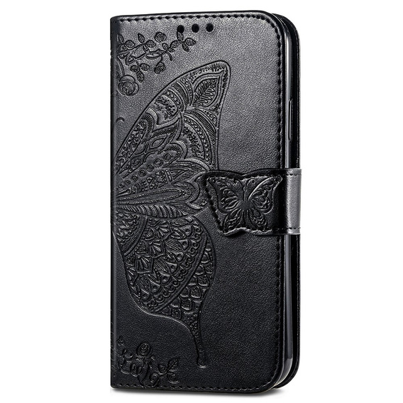 Etui z klapką do Google Pixel 8A, Butterfly, czarne