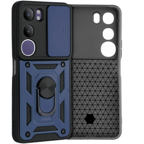 Etui pancerne do Vivo V50 Lite 4G / 5G, CamShield Slide, niebieskie