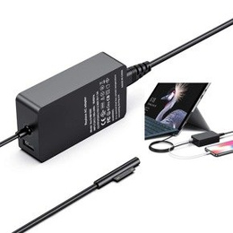 Zasilacz do Microsoft Surface Pro 9/8/7/6/5/4/3 z Portem USB i wtyczką EU