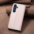 Etui z klapką do Samsung Galaxy A15, BINFEN Wallet, różowe rose gold + szkło 9H