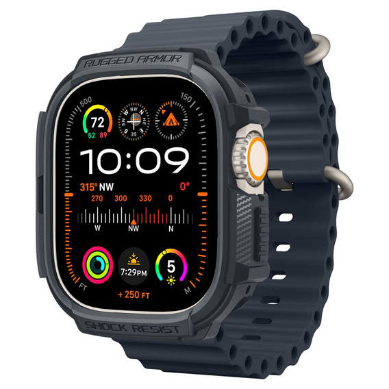 Etui Spigen Rugged Armor Dark Gray do Apple Watch Ultra 1 / 2 (49 mm)