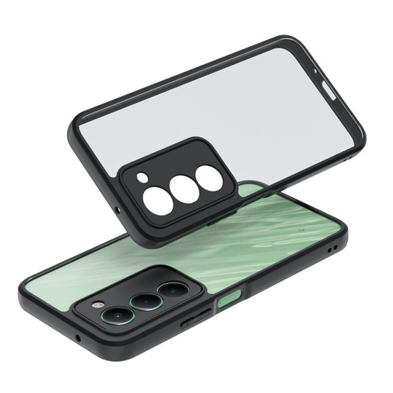 Etui do Xiaomi Redmi 15 5G / 4G, z ochroną aparatu, przezroczyste z czarnymi bokami