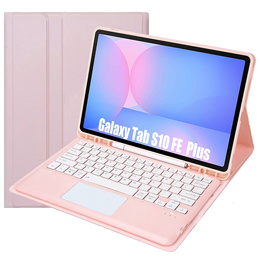Futerał z klawiaturą bezprzewodową i touchpadem do tabletu Samsung Galaxy Tab S10 FE+ Plus X620/X626B - różowy