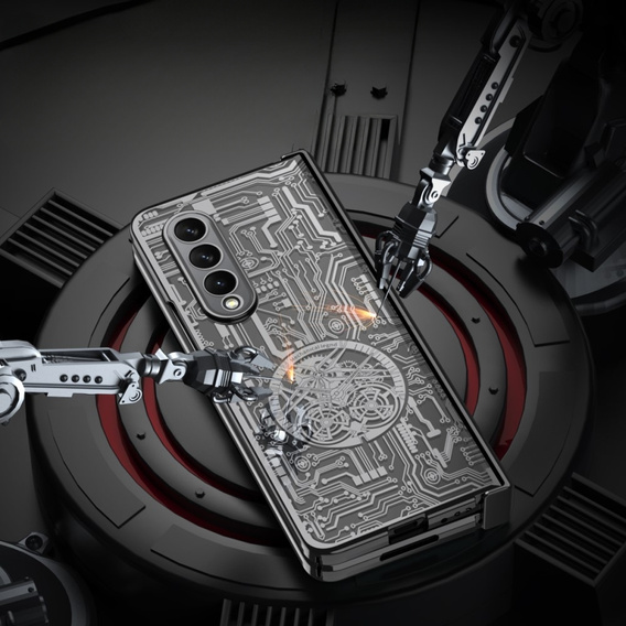 Etui do Samsung Galaxy Z Fold 4 5G, Mechanical Legend, czarne