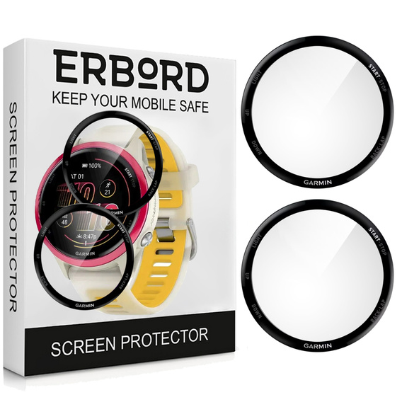 2x Szkło Hybrydowe ERBORD do Garmin Forerunner 570 42mm