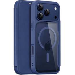 Etui Dux Ducis do iPhone 17 Pro Max, Skin X Pro,  z klapką, do MagSafe, granatowe