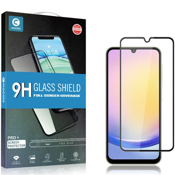 Szkło Hartowane Mocolo Full Glue do Samsung Galaxy A25 5G, czarna ramka