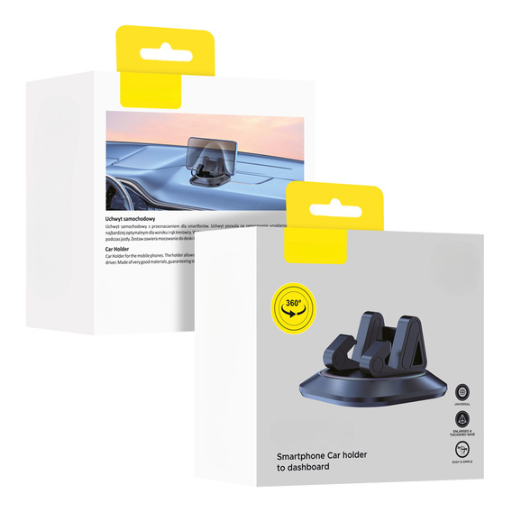 Uniwersalny uchwyt samochodowy na deskę rozdzielczą do smartfonów o szerokości do 8,5 cm