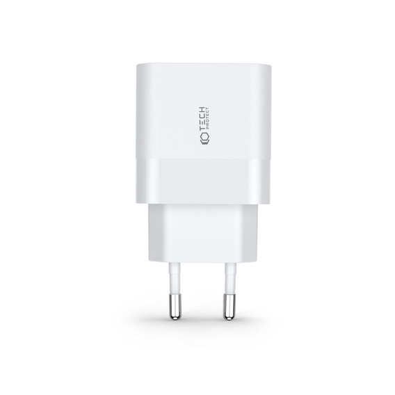 Tech-Protect C30W QC3.0 Uniwersalna Ładowarka Sieciowa USB-A USB-C, White