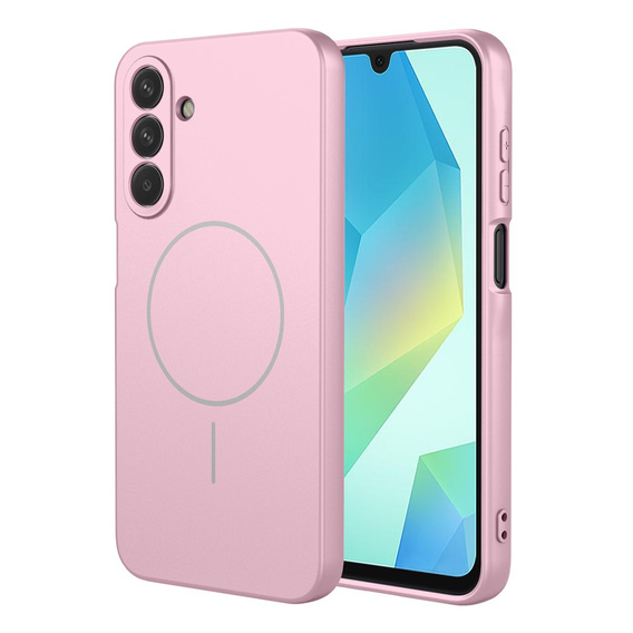 Etui silikonowe do Samsung Galaxy A17 5G, do MagSafe, różowe