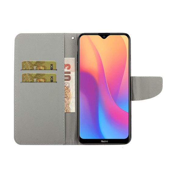 Etui z klapką do Xiaomi Redmi 9A, Wallet, Butterfly niebieskie