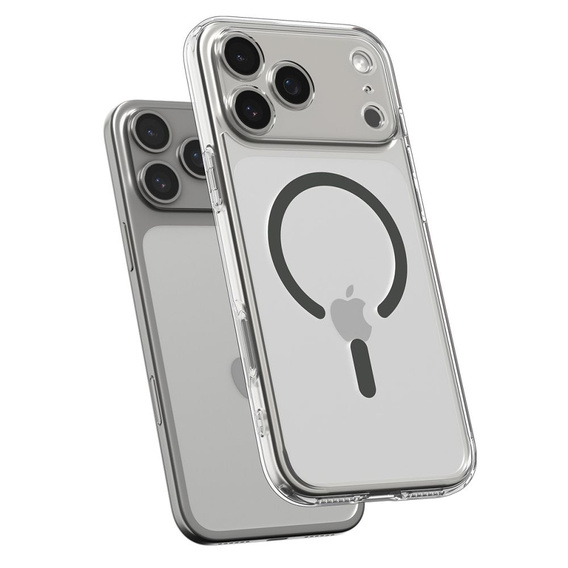 Etui Spigen Ultra Hybrid MagSafe do iPhone 17 Pro Max, Clear / Graphite