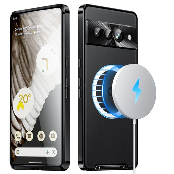 Etui z ochroną aparatu do Google Pixel 8 Pro, CamShield MagSafe, przezroczyste / czarne