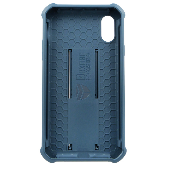 Etui pancerne do iPhone XR, Dexnor Full Body, granatowe