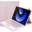 Etui z klawiaturą do Xiaomi Pad 6 / 6 Pro, Touchpad, różowe