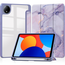 Etui Smartcase Hybrid do Xiaomi Redmi Pad SE 8.7", z miejscem na rysik – fioletowe Marble