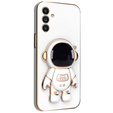 Zestaw Etui Electro do Samsung Galaxy A34 5G, Astronauta, Białe + szkło