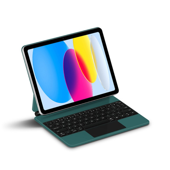 Etui z klawiaturą do iPad 11" 2025 A16 (11 gen.) / iPad 10.9" 2022 (10 gen.), Magnetic Keyboard Touchpad, zielone