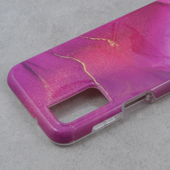 Etui do Samsung Galaxy A14 4G/5G, Suritch Full Body Marble, fioletowe