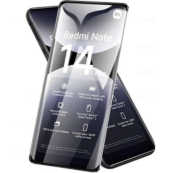 Szkło Hartowane 3D do Xiaomi Redmi Note 14 Pro 5G / Xiaomi Poco X7 5G, czarna ramka