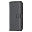 Etui z klapką do Samsung Galaxy A25 5G, BINFEN Wallet, czarne + szkło 9H