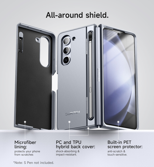Etui Suritch Full Body z podstawką i uchwytem na rysik do Samsung Galaxy Z Fold5