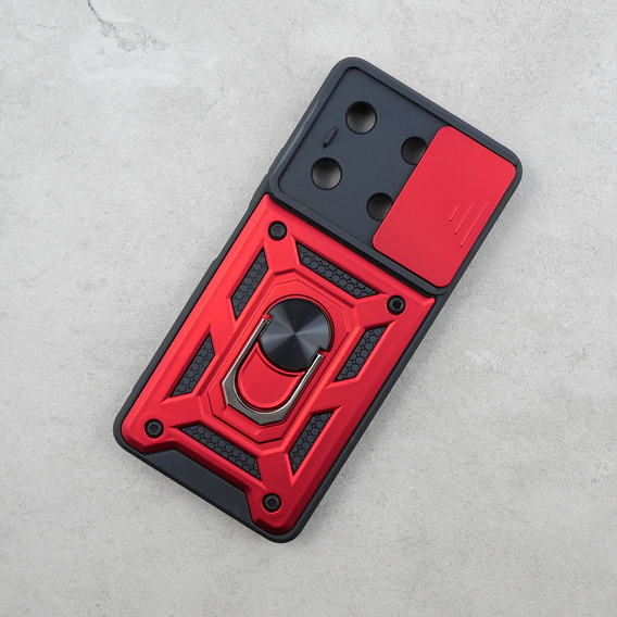 Etui pancerne do Infinix Note 30 Pro, CamShield Slide, czerwone