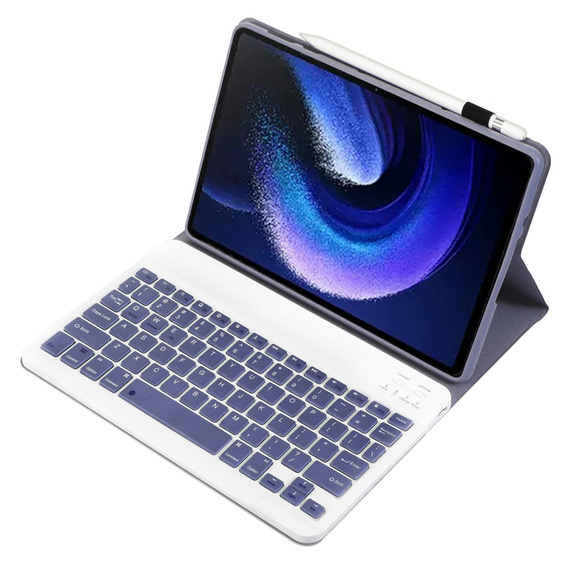 Etui z klawiaturą bluetooth do Xiaomi Pad 6/6 Pro, Fioletowe