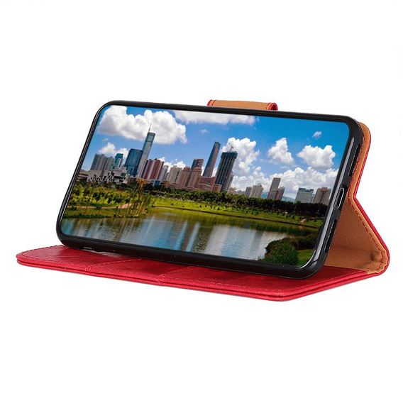 Skórzane Etui Wallet do Samsung Galaxy A52 / A52s - Red