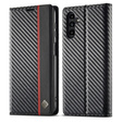 Etui z klapką do Samsung Galaxy S25 FE, Carbon LC.IMEEKE, czarne