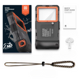 Etui wodoszczelne IPX8 na telefon 4,9 - 6,9" SHELLBOX, wodoodporny case, czarne / pomarańczowe