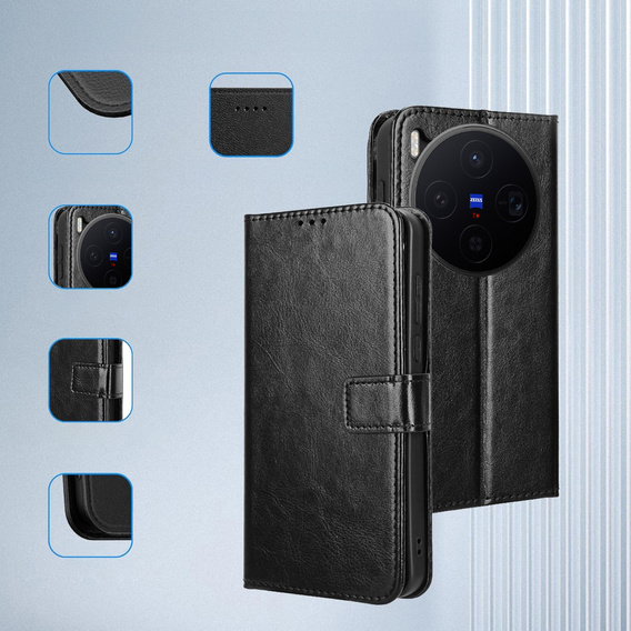 Etui z klapką Crazy Horse Wallet do Vivo X300