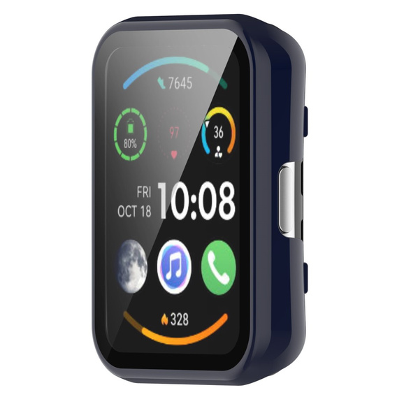 2w1 Etui + Szkło Hartowane do Huawei Watch Fit / Fit SE, granatowe