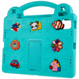 Etui do iPad Air 11" 2025/2024 (7/6 gen.), Cute Patterns, z podstawką, zielone