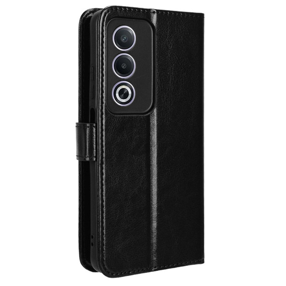 Etui z klapką do Oppo A80, Crazy Horse Wallet, czarne