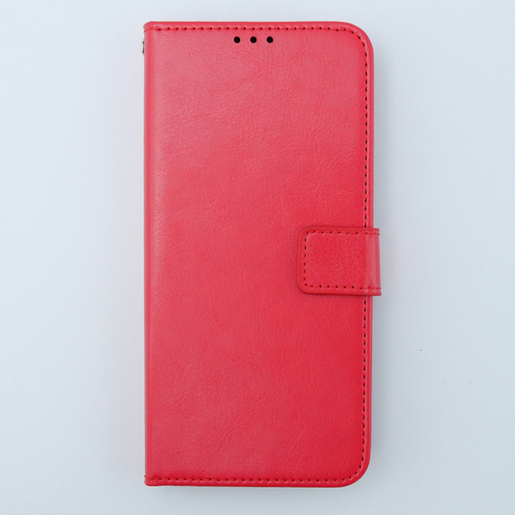 Etui z klapką do Motorola Moto G54 5G, Crazy Horse Wallet, czerwone