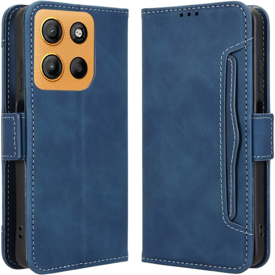Etui z klapką do Motorola Moto G15 / Motorola Moto G15 Power, Card Slot, granatowe