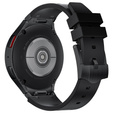Pasek silikonowy do Samsung Galaxy Watch 4/5/6/7/FE 40/42/43/44/45/46/47mm, Czarny / czarna klamra