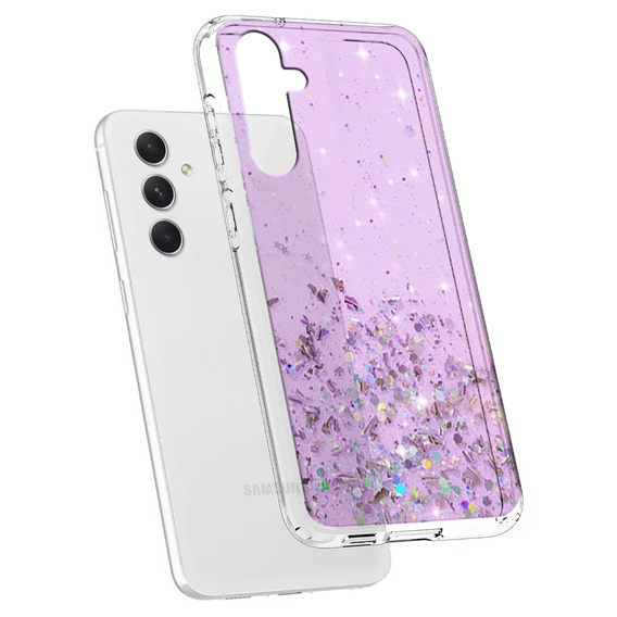 Etui do Samsung Galaxy A54 5G, Glittery, fioletowe