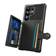 Etui do Samsung Galaxy S24 Ultra, Card Holder Kickstand, czarne