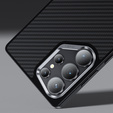 Etui BENKS Kevlar Armor PRO do Samsung Galaxy S25 Ultra, Carbon Fiber 600D A045, do MagSafe, czarne