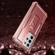 Etui pancerne do Samsung Galaxy S21 Ultra, Dexnor Full Body, różowe rose gold