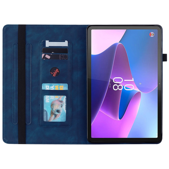 Etui do Lenovo Tab P11 Pro Gen 2 TB132FU TB132XU 11.2", Wallet Pen Slot, niebieskie