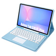 Futerał z klawiaturą bezprzewodową i touchpadem do tabletu Samsung Galaxy Tab S10 FE+ Plus X620/X626B - niebieski