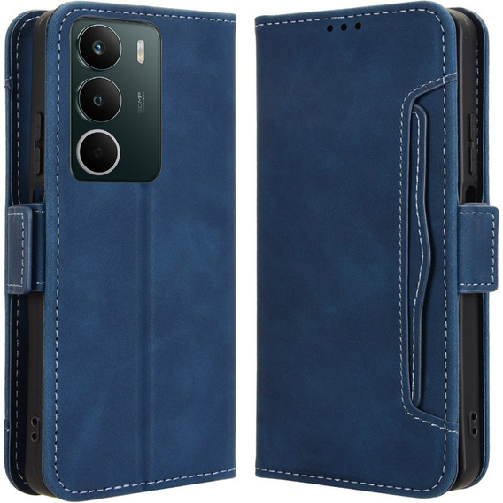Etui z klapką Card Slot do Realme C71 – eleganckie i funkcjonalne, granatowe